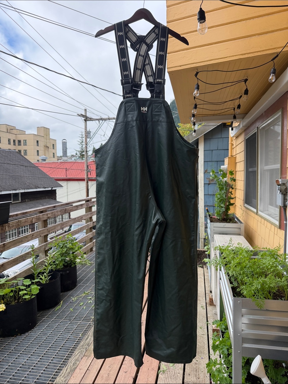Helly Hansen HH Workwear PVC Waterproof Fishing Bib Overalls XL Green